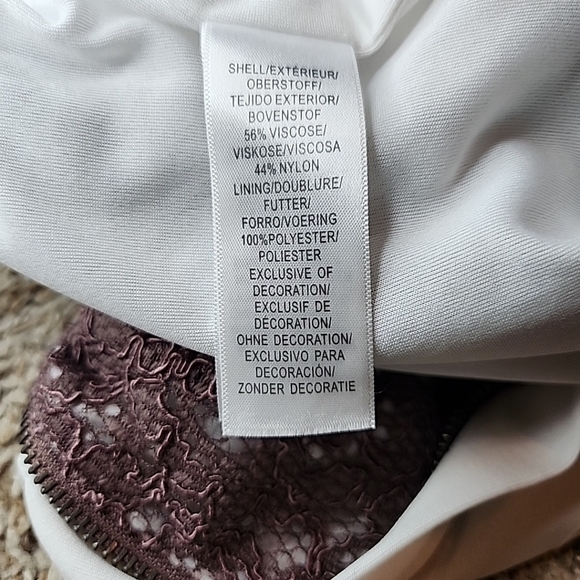 Adrianna Papell Blue Lace Floral Bateau Neck Sheath Dress Sz 6 - Picture 7 of 15